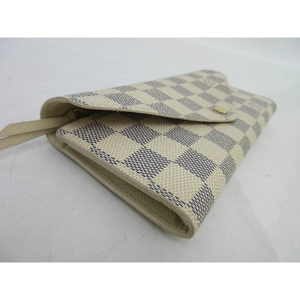 LOUIS VUITTON Damier Azur White Portefeuille Josephine Long Wallet - Picture 4 of 9